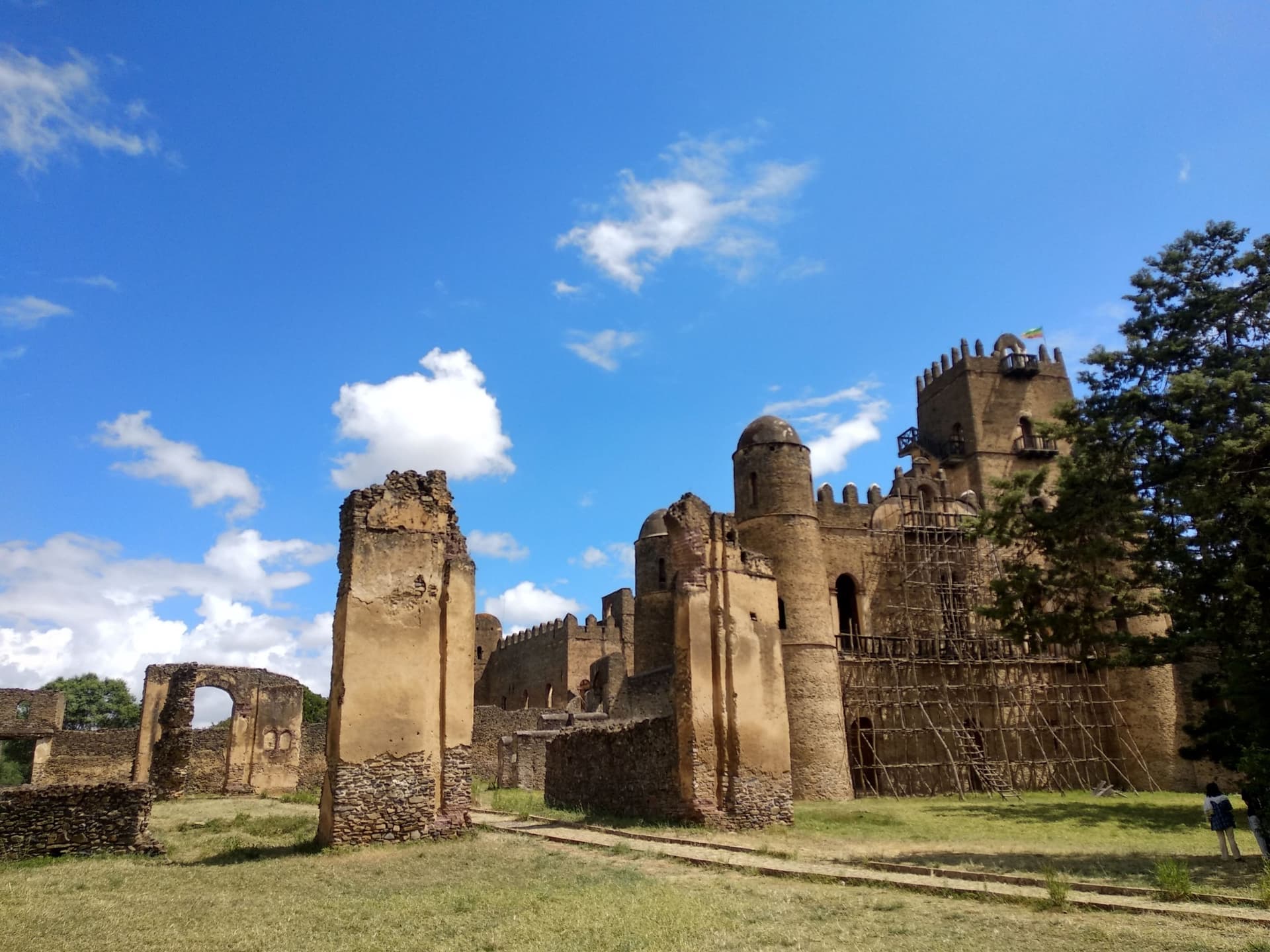 Medieval Fasil Ghebbi castle at Gondar